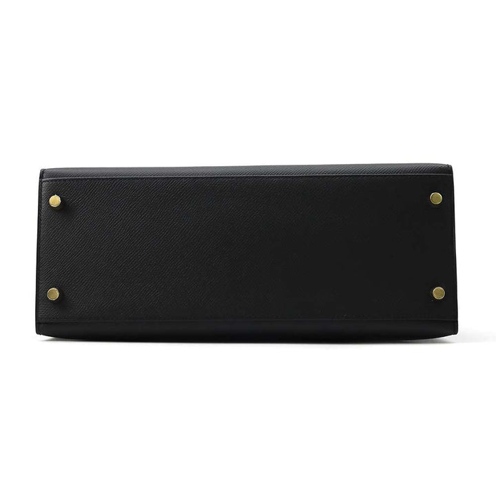 HERMES Kelly Sellier Black Epsom Size 28