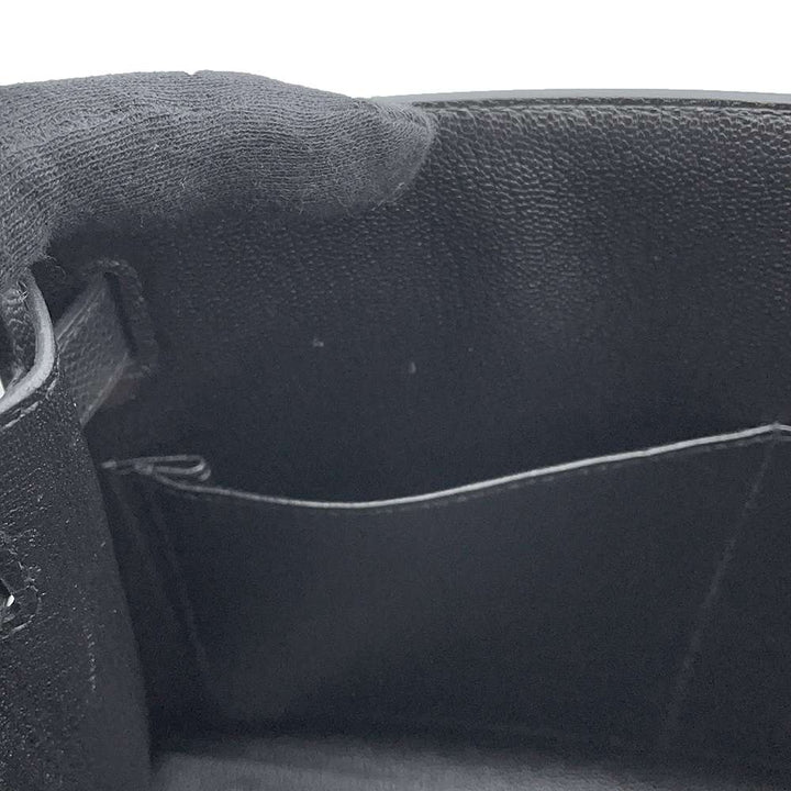 HERMES Kelly Sellier Black Epsom Size 28