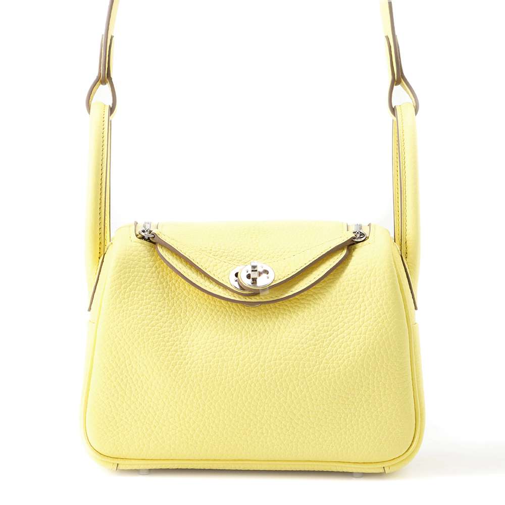 HERMES Lindy Limoncello Taurillon Clemence Size Mini