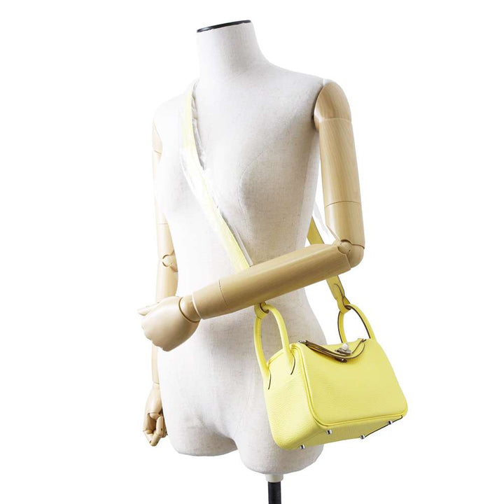 HERMES Lindy Limoncello Taurillon Clemence Size Mini