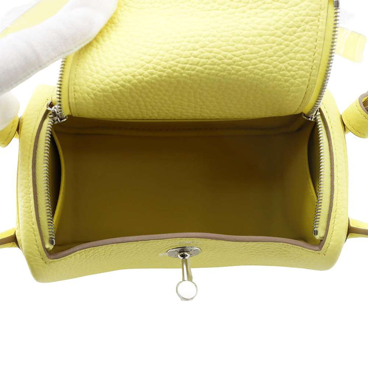 HERMES Lindy Limoncello Taurillon Clemence Size Mini