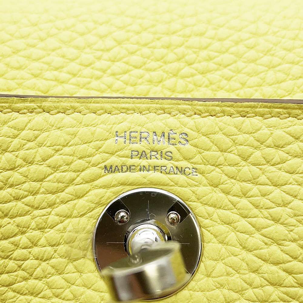 HERMES Lindy Limoncello Taurillon Clemence Size Mini