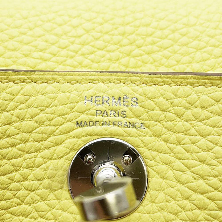 HERMES Lindy Limoncello Taurillon Clemence Size Mini