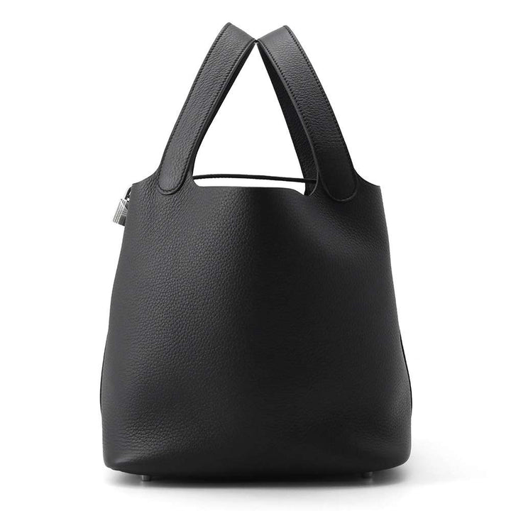 HERMES Picotin Lock Black Taurillon Clemence Size MM