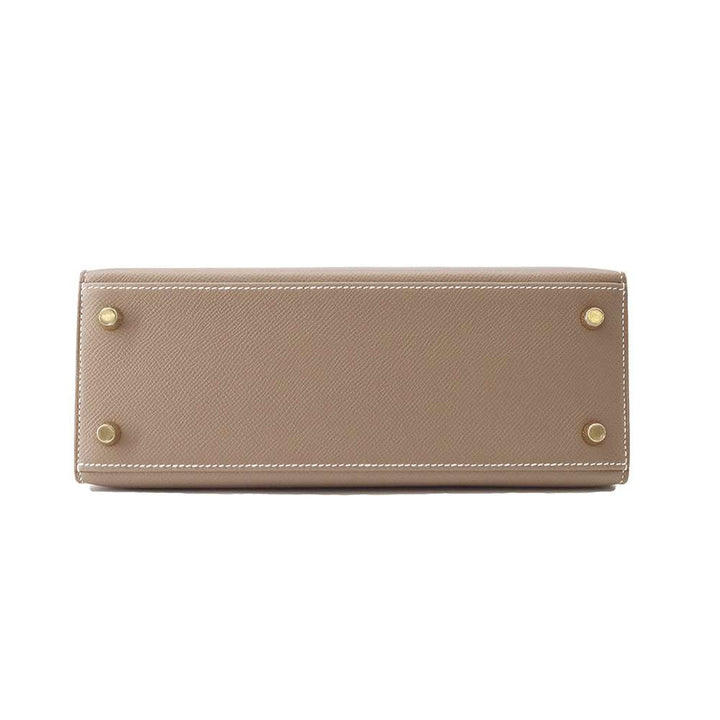 HERMES Kelly Sellier Etoupe Epsom Size 25