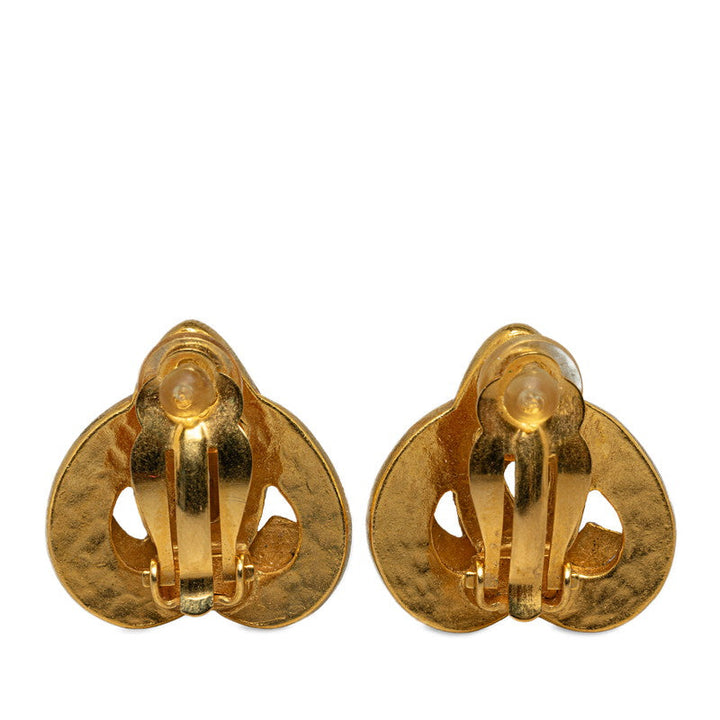 Top Quality Chanel Vintage Coco Reversee Heart Motif Earrings G   Chanel