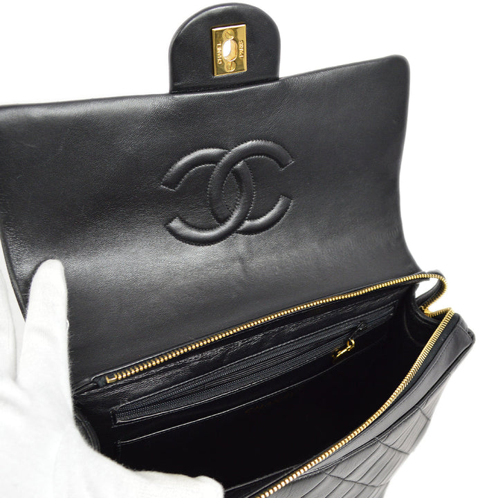 Top Quality Chanel Black Lambskin Classic Flap Backpack