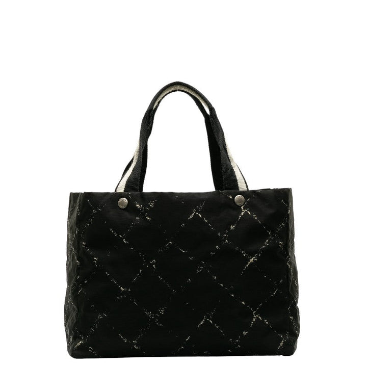 Top Quality Chanel Old Travel Line Tooth Tooth Bag Shoulder Bag Black Nylon Lady Chanel