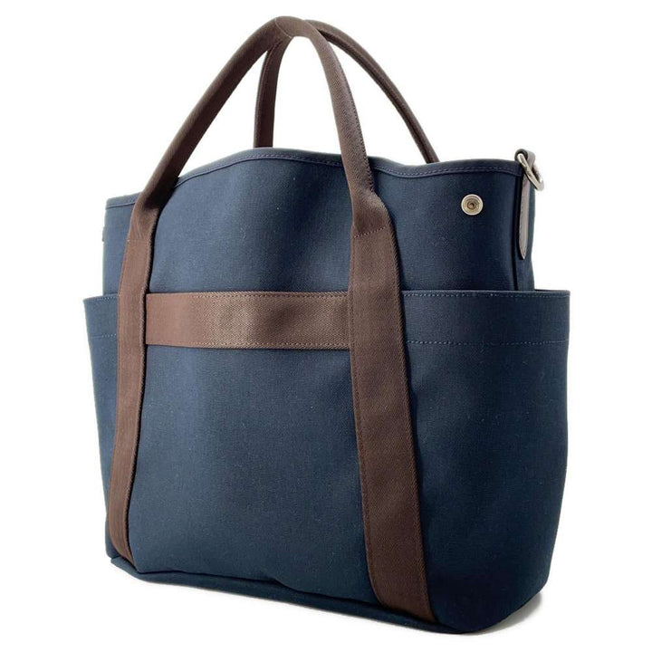 HERMES Sucked Pansage Groom Navy/Feu Toile Chevrons Canvas