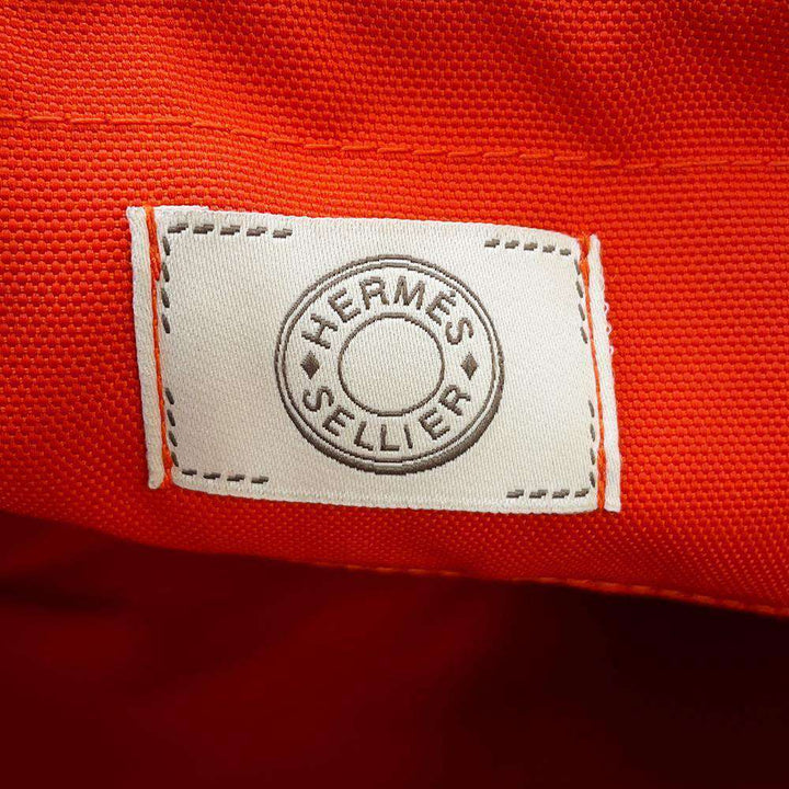 HERMES Sucked Pansage Groom Navy/Feu Toile Chevrons Canvas