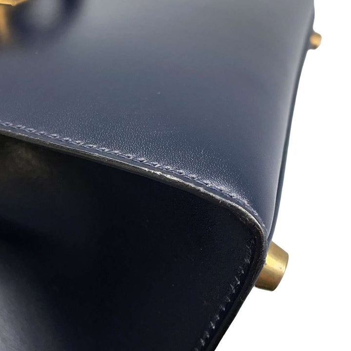 HERMES Mini Kelly Navy Box Calf Leather