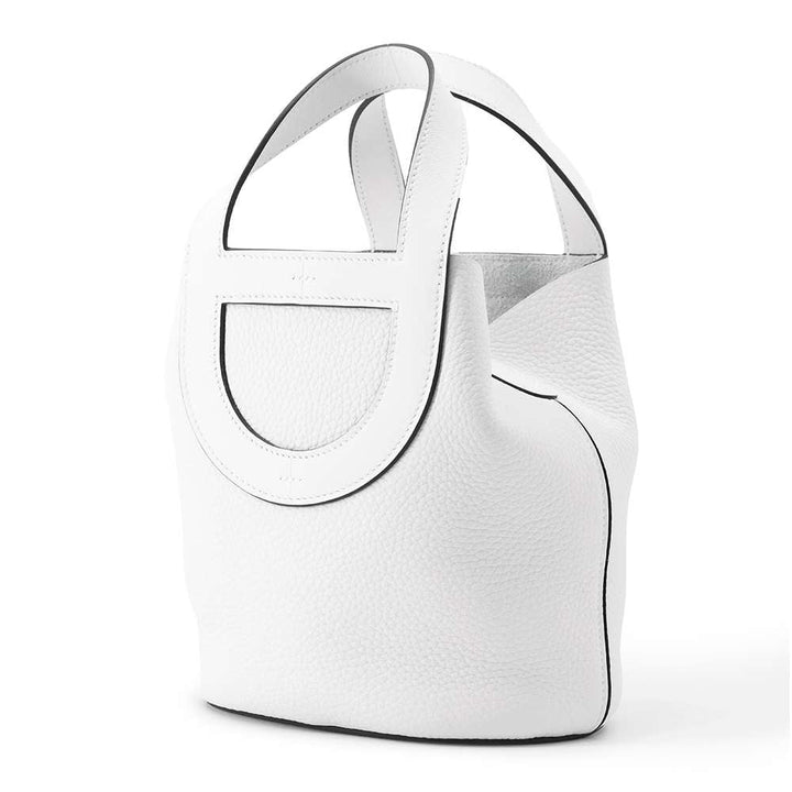HERMES in-the-loop Tote Bag New White Taurillon Clemence Swift Leather Size 18