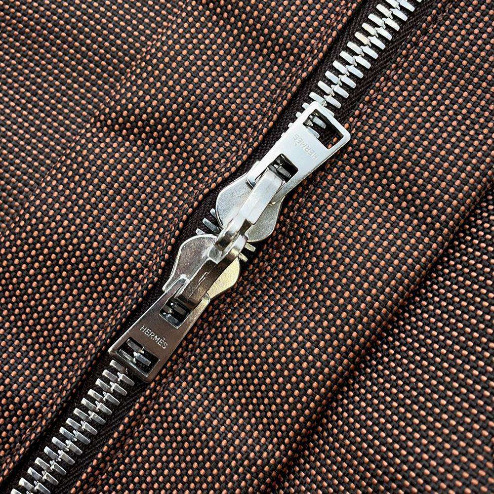 Hermes Her Line Tote Bag Brown Canvas Size MM