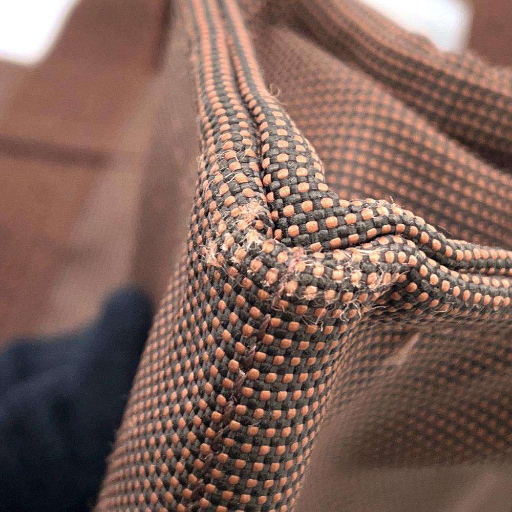 Hermes Her Line Tote Bag Brown Canvas Size MM
