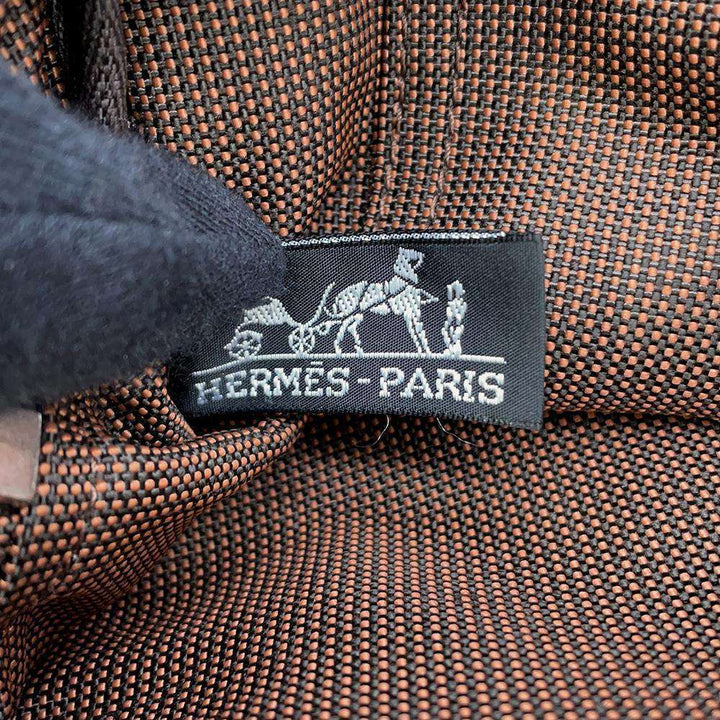 Hermes Her Line Tote Bag Brown Canvas Size MM