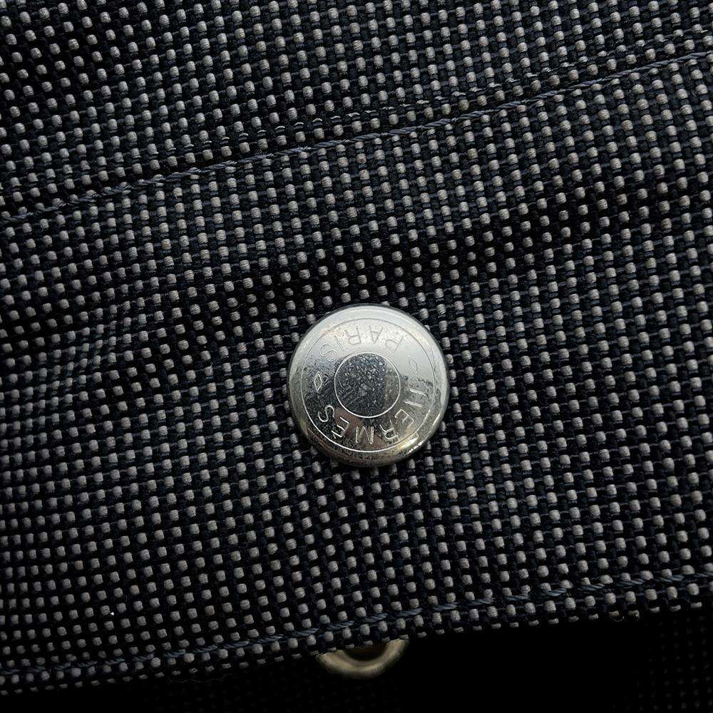 HERMES Her Line Tote Bag Gray Canvas Size MM