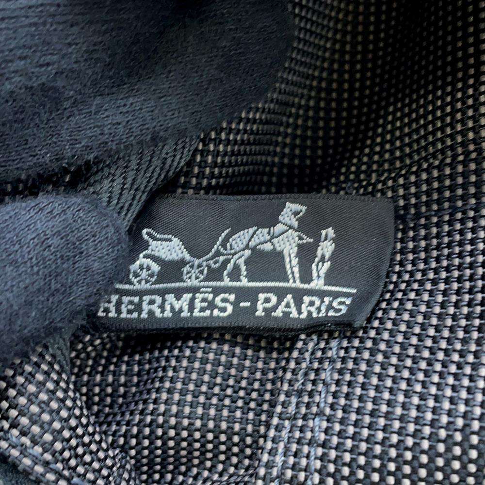 HERMES Her Line Tote Bag Gray Canvas Size MM