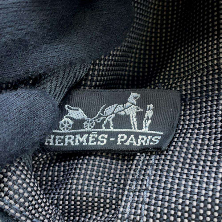 HERMES Her Line Tote Bag Gray Canvas Size MM