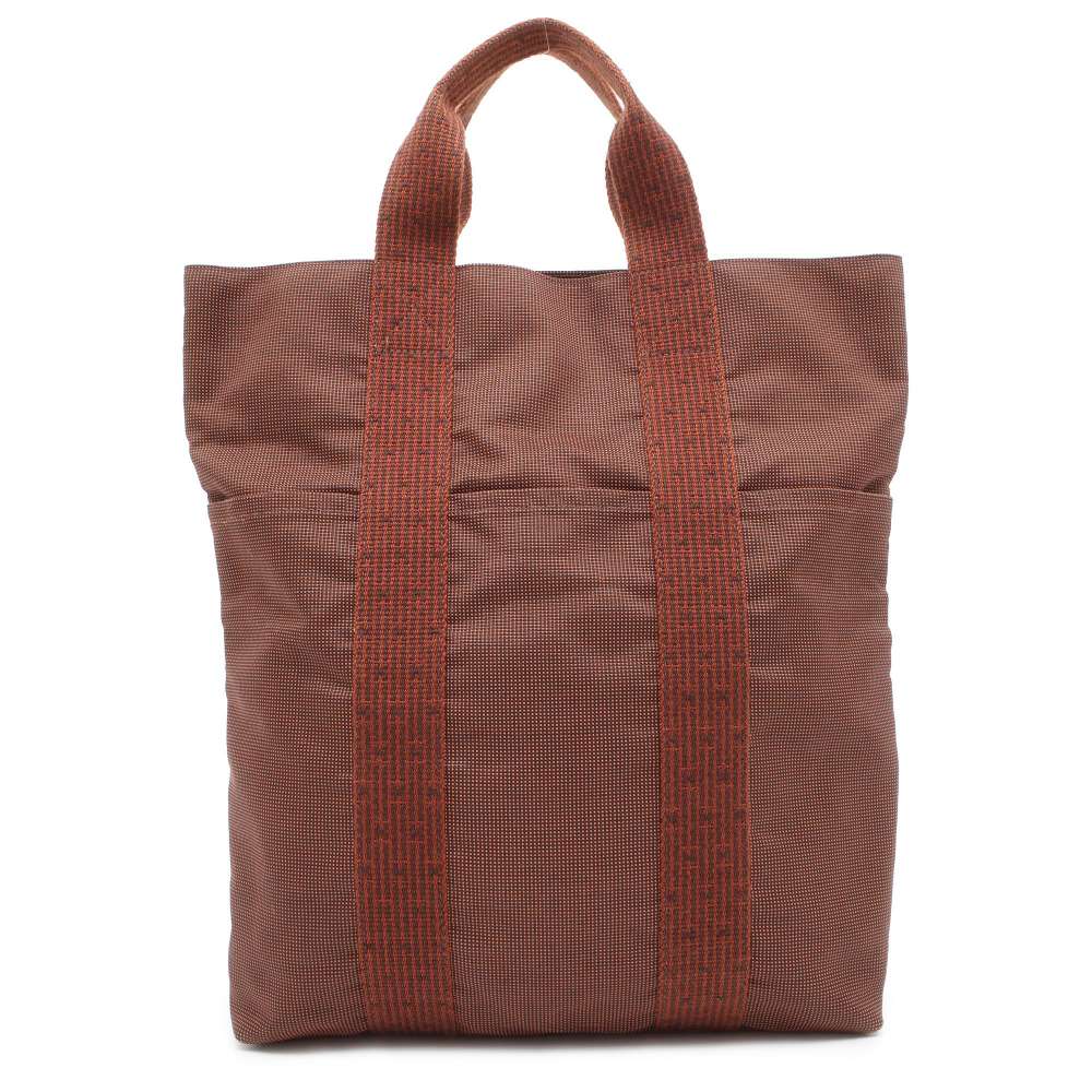 Hermes Her Line Cabas Brown Canvas