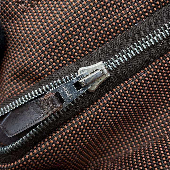 Hermes Her Line Cabas Brown Canvas