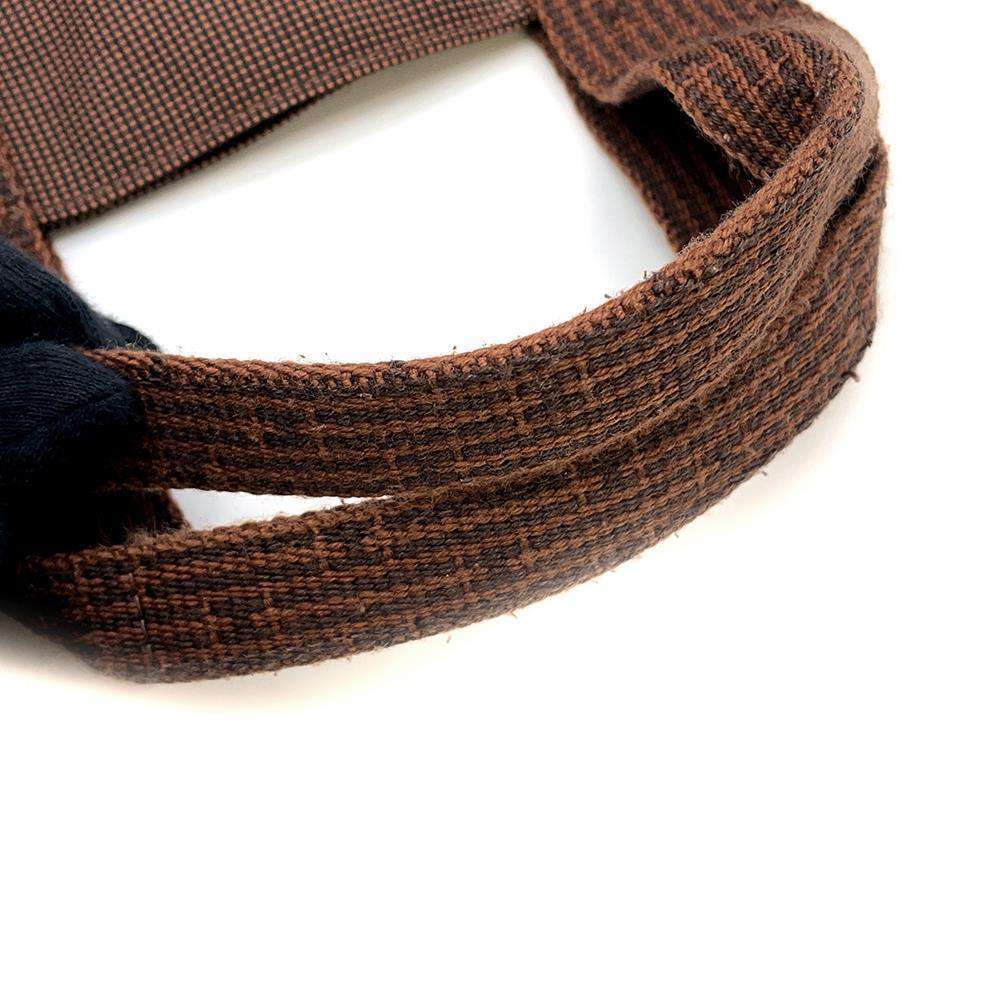 Hermes Her Line Cabas Brown Canvas