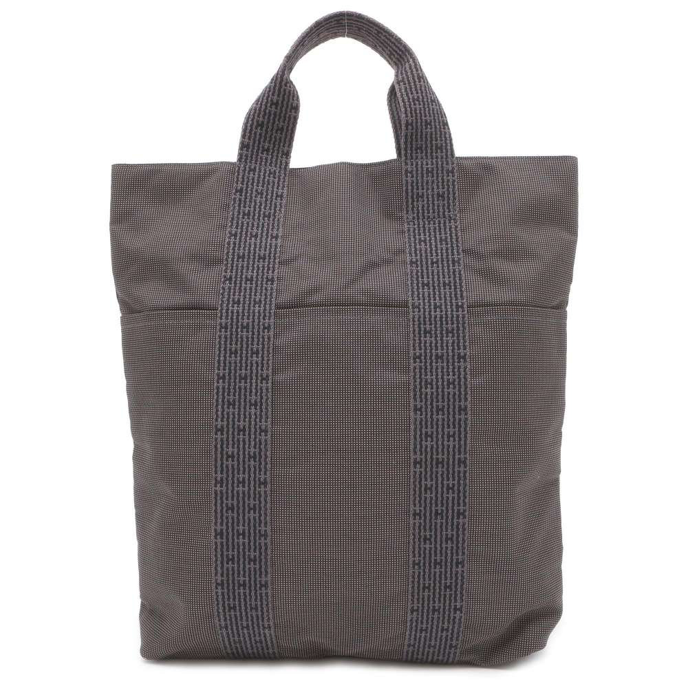 Hermes Her Line Cabas Gray Canvas