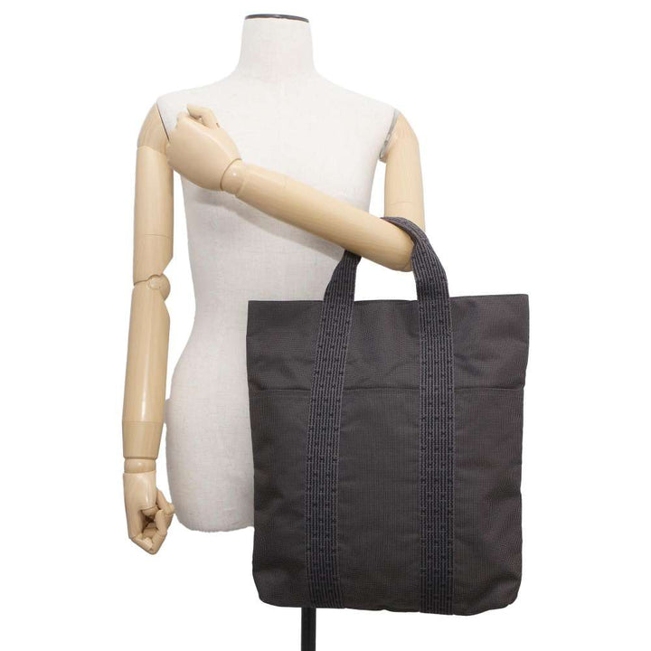 Hermes Her Line Cabas Gray Canvas