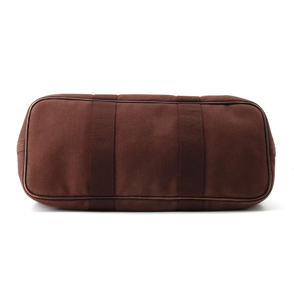 Hermes Valparaiso Brown Toile Chevrolet Calf Leather Size MM