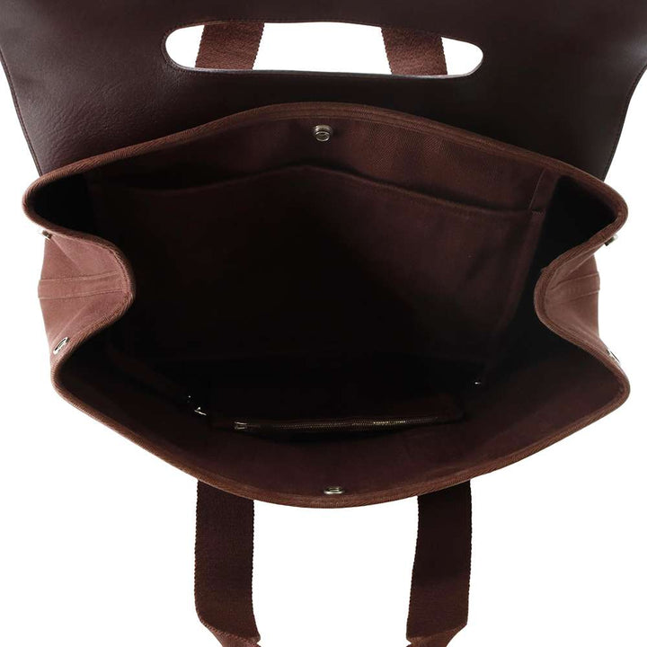 Hermes Valparaiso Brown Toile Chevrolet Calf Leather Size MM
