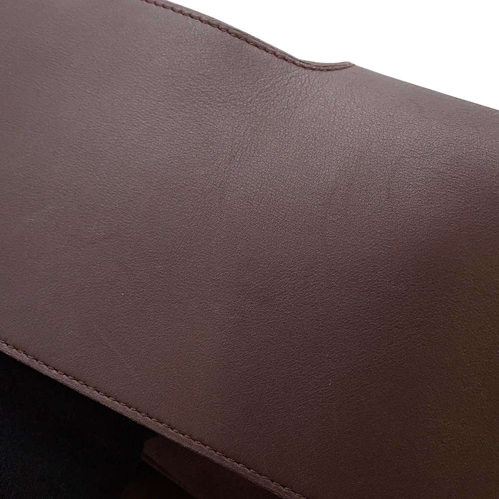 Hermes Valparaiso Brown Toile Chevrolet Calf Leather Size MM