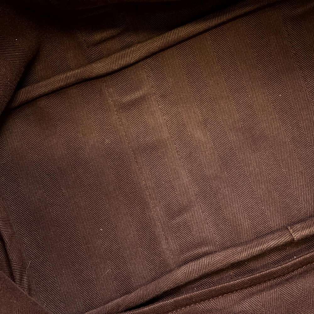 Hermes Valparaiso Brown Toile Chevrolet Calf Leather Size MM