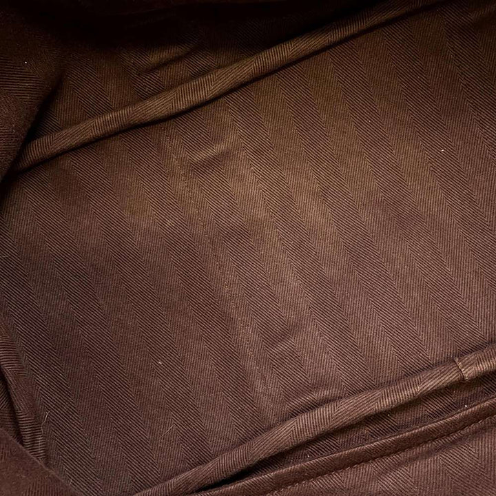 Hermes Valparaiso Brown Toile Chevrolet Calf Leather Size MM