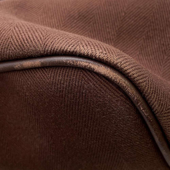 Hermes Valparaiso Brown Toile Chevrolet Calf Leather Size MM