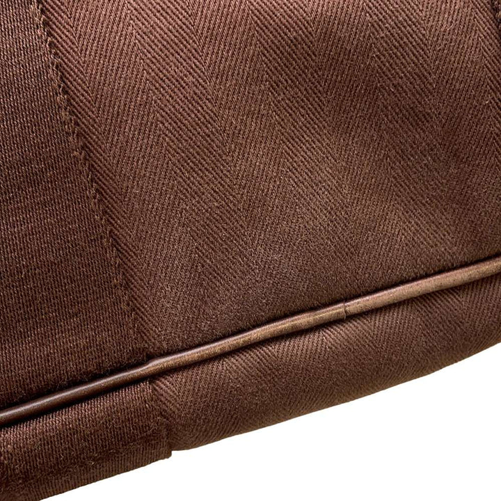 Hermes Valparaiso Brown Toile Chevrolet Calf Leather Size MM