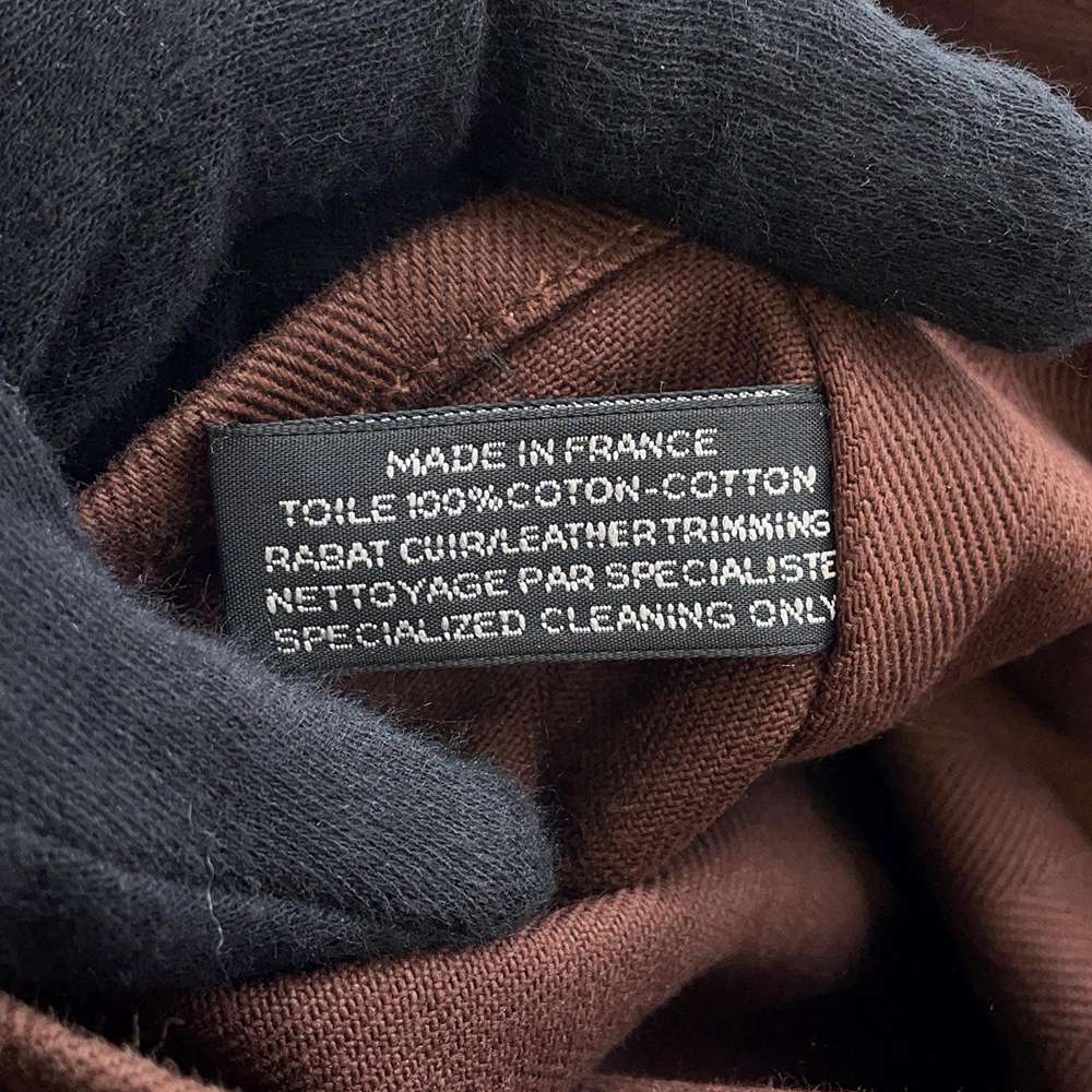 Hermes Valparaiso Brown Toile Chevrolet Calf Leather Size MM