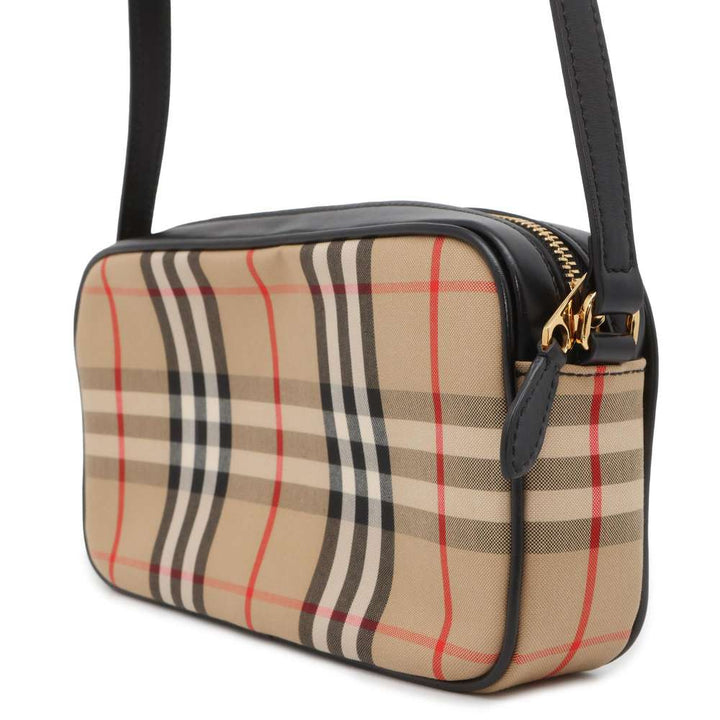 BURBERRY Nova Check Shoulder Bag Beige Canvas