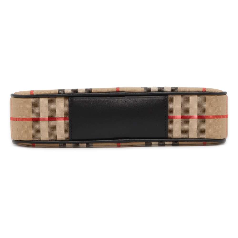 BURBERRY Nova Check Shoulder Bag Beige Canvas