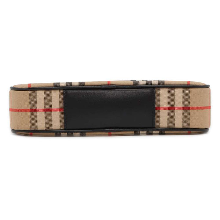 BURBERRY Nova Check Shoulder Bag Beige Canvas