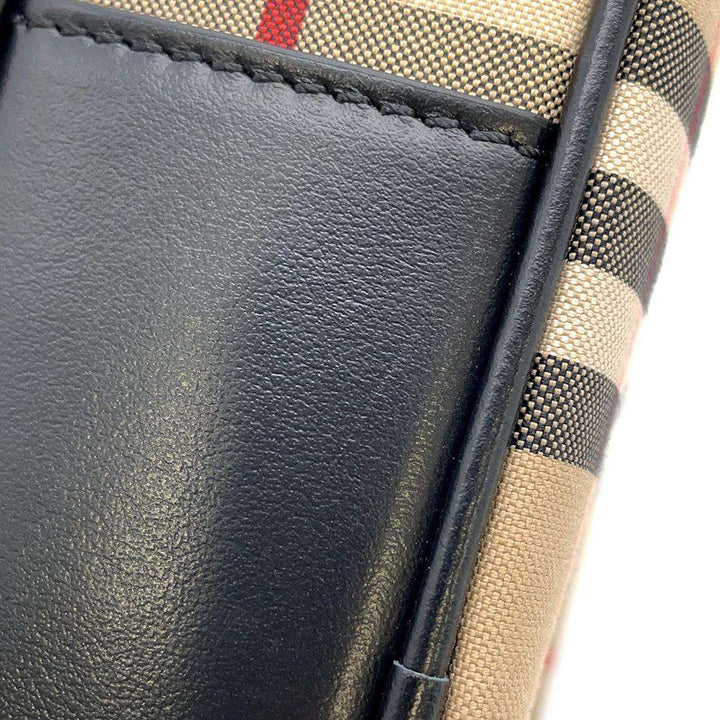 BURBERRY Nova Check Shoulder Bag Beige Canvas