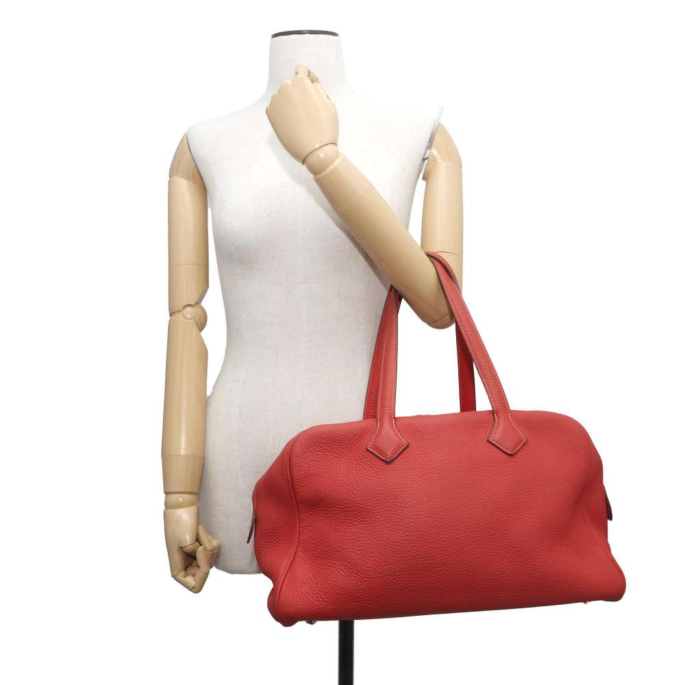 HERMES Victoria Rose Jaipur Taurillon Clemence Size 35