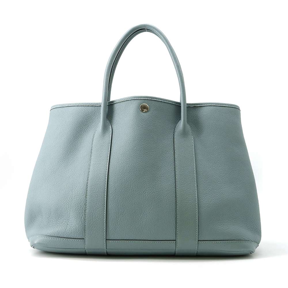 HERMES Garden Party Ciel Country Leather Size PM
