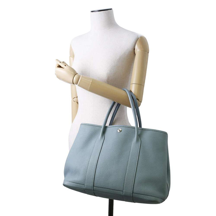 HERMES Garden Party Ciel Country Leather Size PM