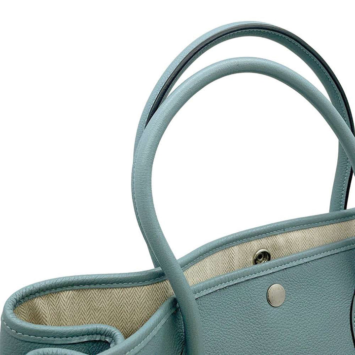 HERMES Garden Party Ciel Country Leather Size PM