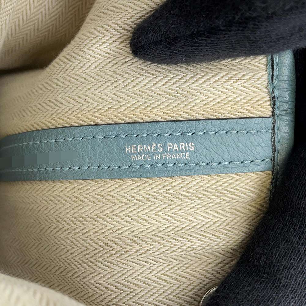 HERMES Garden Party Ciel Country Leather Size PM