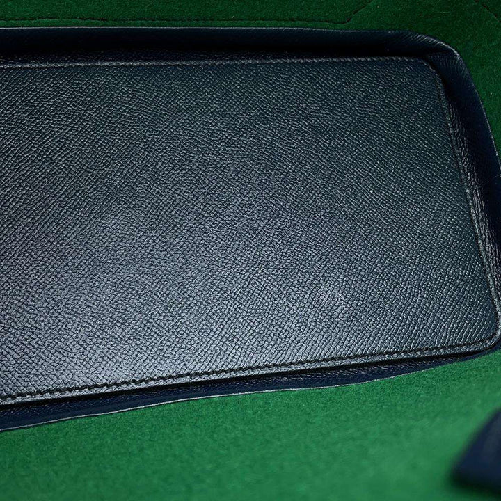 Hermes Maxibox Cabas Vert Moyen/Blue Indigo Felt Epsom Size 30