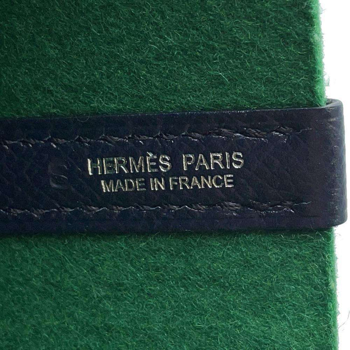 Hermes Maxibox Cabas Vert Moyen/Blue Indigo Felt Epsom Size 30