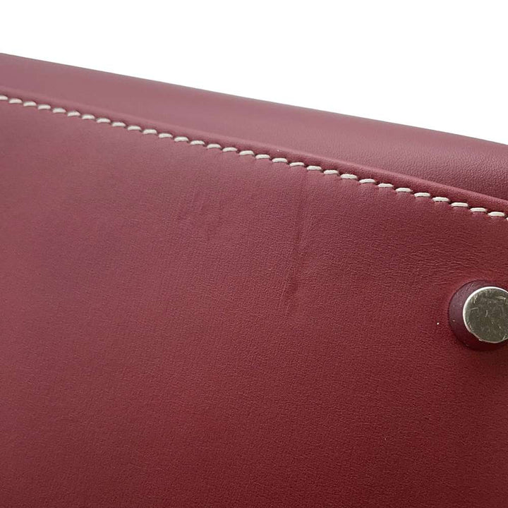 HERMES Kelly Sellier Rouge H Chamonix Leather Size 32
