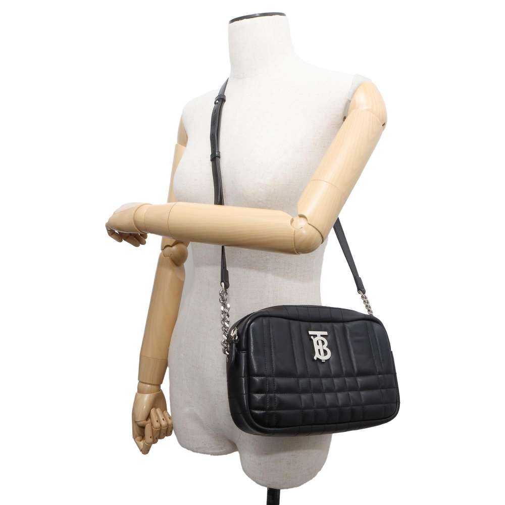 BURBERRY TB Logo Small Rolla Camera Bag Black 8064855 Lambskin