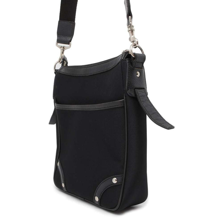 BURBERRY Nova Check Shoulder Bag Black/Beige Nylon Leather