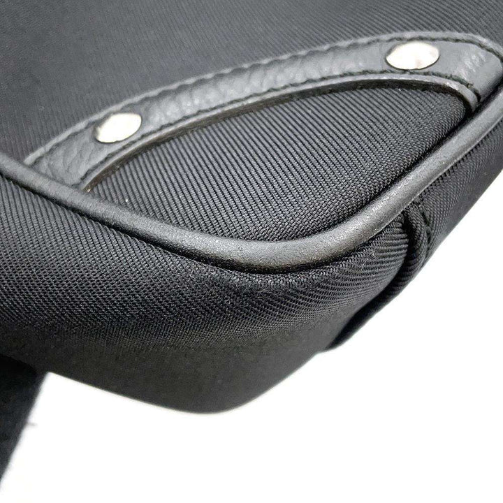 BURBERRY Nova Check Shoulder Bag Black/Beige Nylon Leather